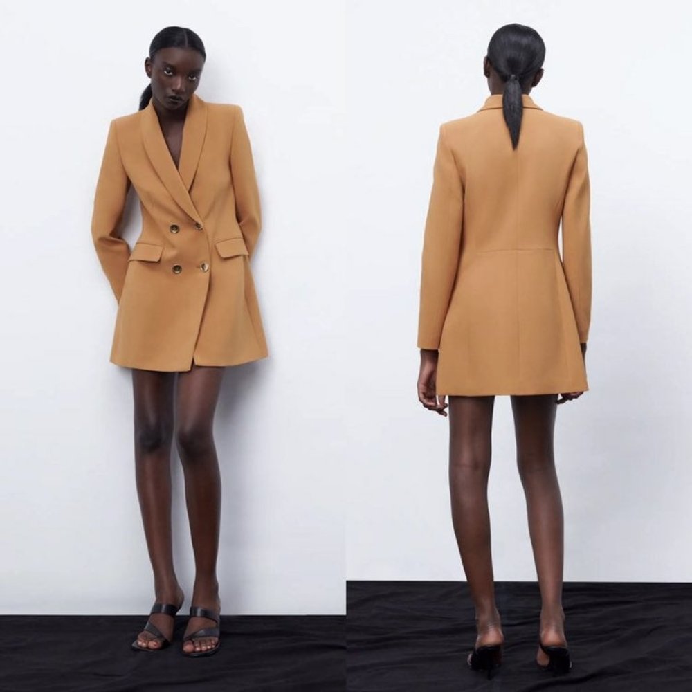 NWT BLOGGER'S FAVORITE! ZARA Camel Blazer